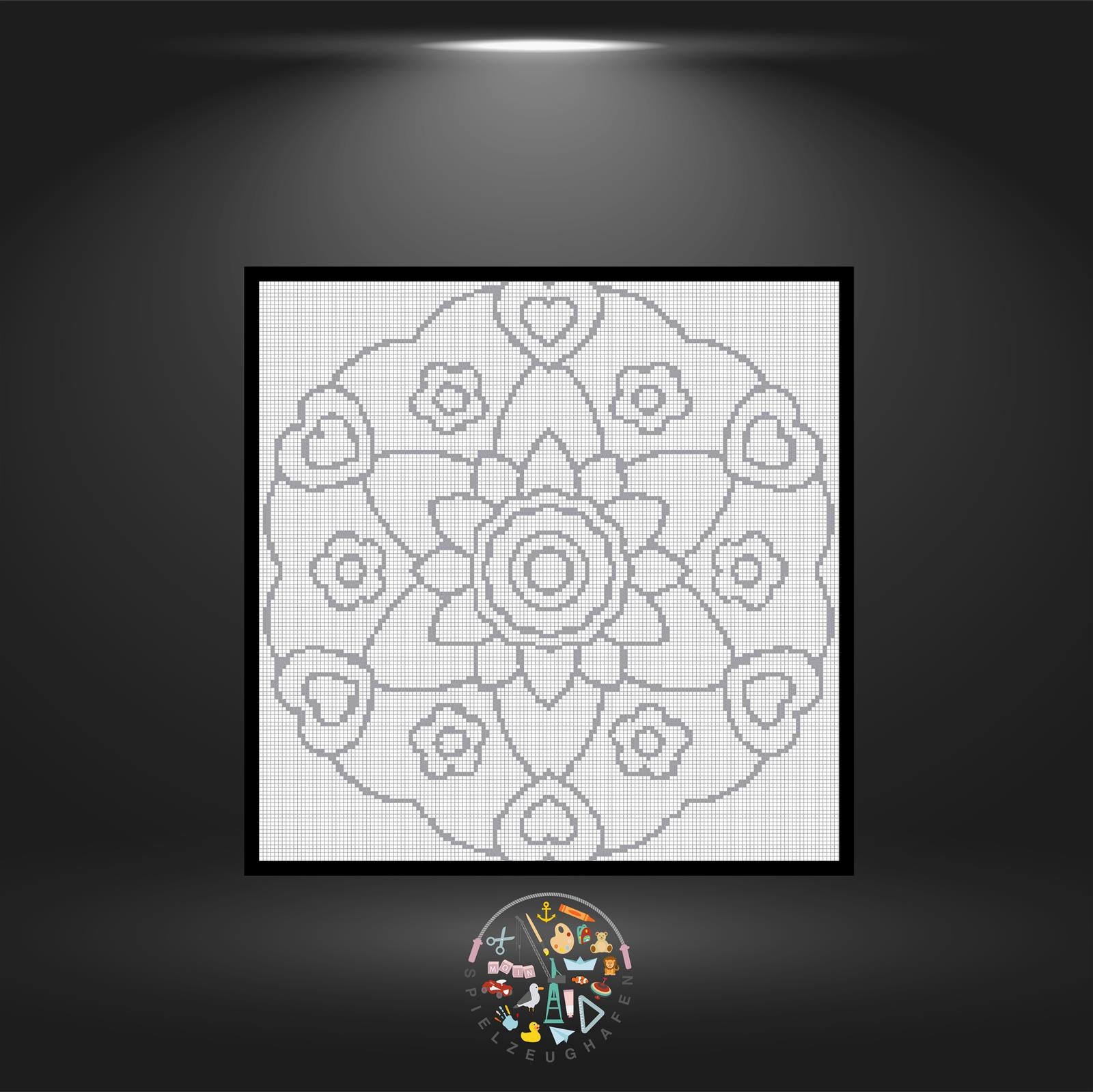 Mandala 13 - Quadratisch (OHNE STEINE) von Spielzeughafen