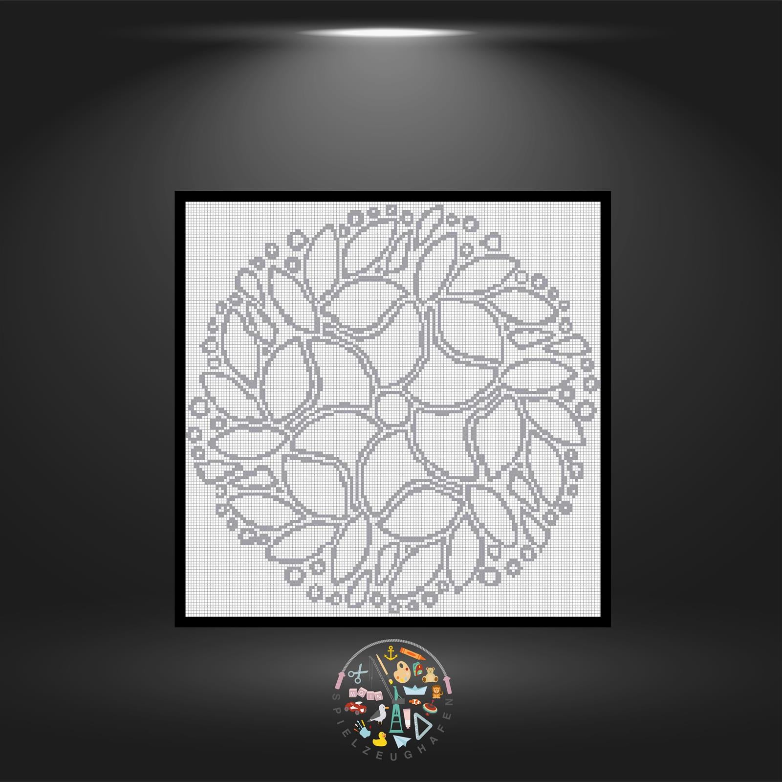 Mandala 14 - Quadratisch (OHNE STEINE) von Spielzeughafen