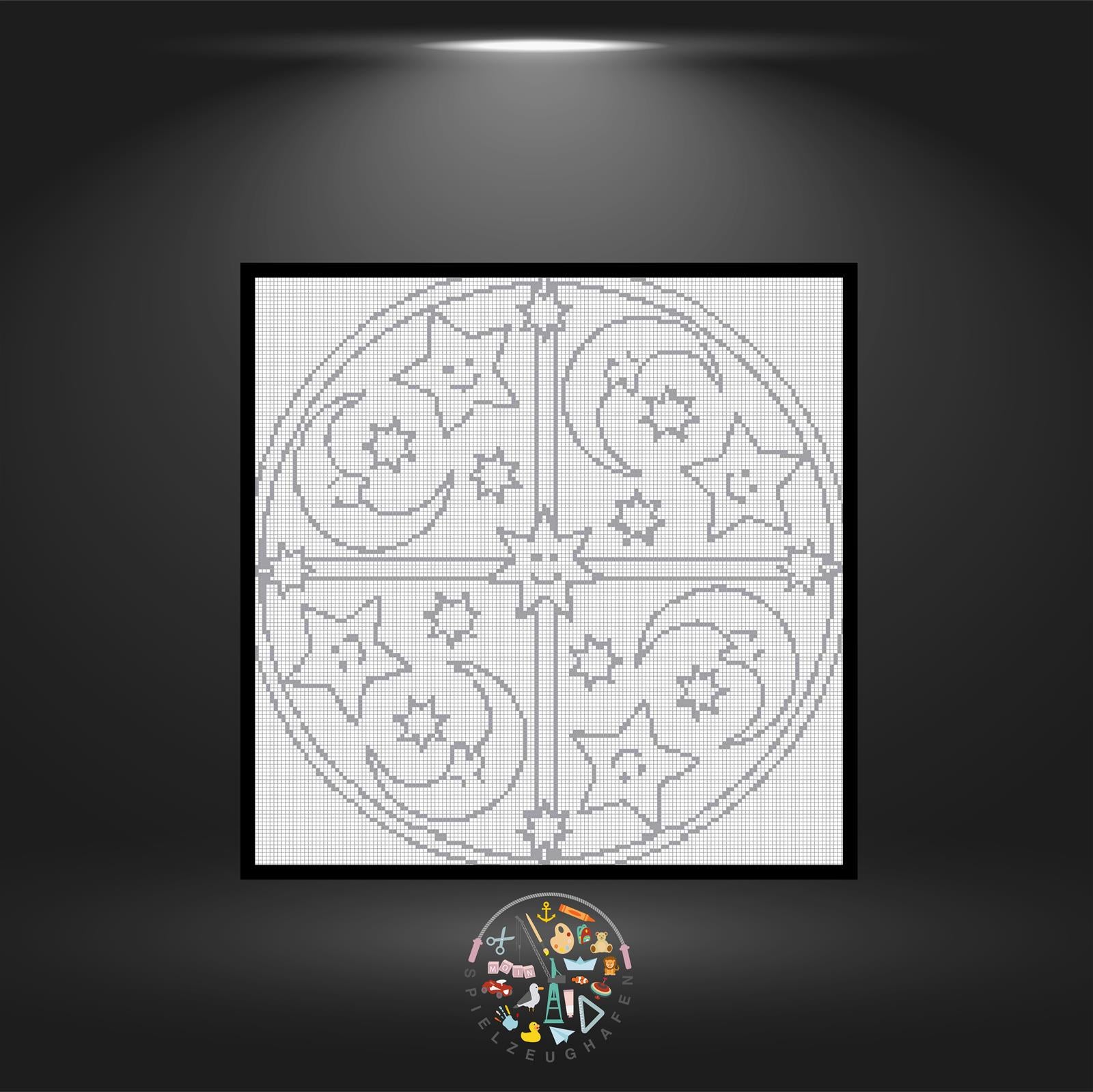 Mandala 8 - Quadratisch (OHNE STEINE) von Spielzeughafen