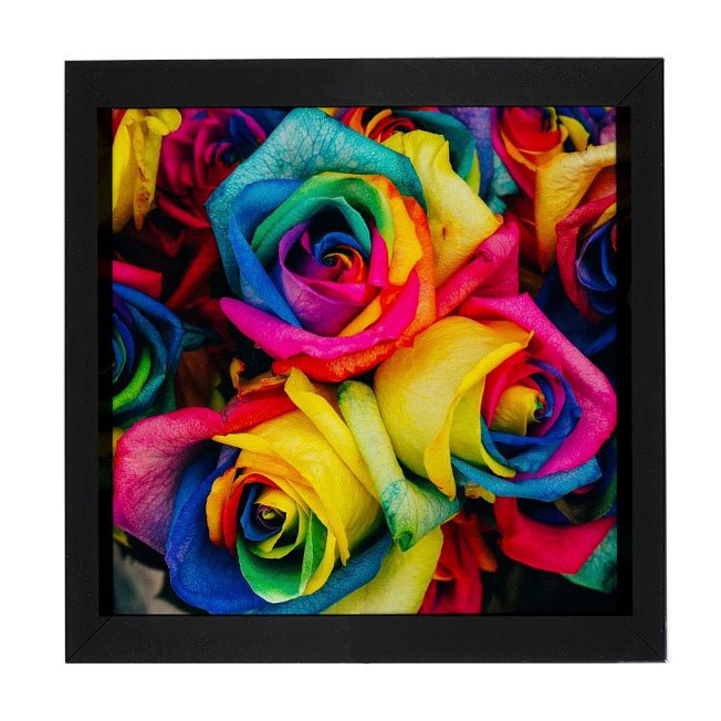 Regenbogenblumen - Quadratisch von Spielzeughafen