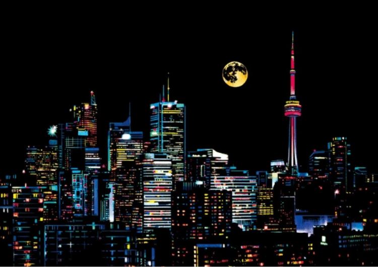 Scratch Painting Kanada von Spielzeughafen