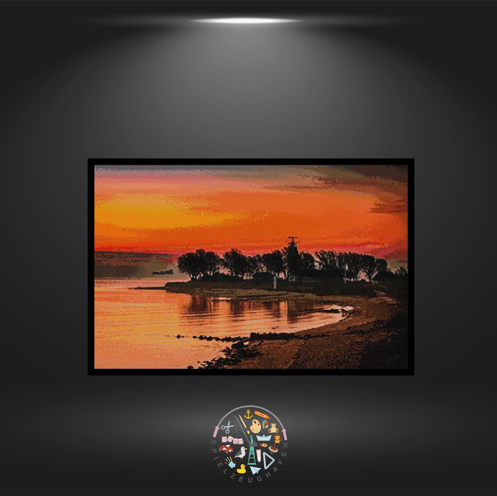 'Sonnenuntergang' - Quadratisch (exklusiv) von Spielzeughafen