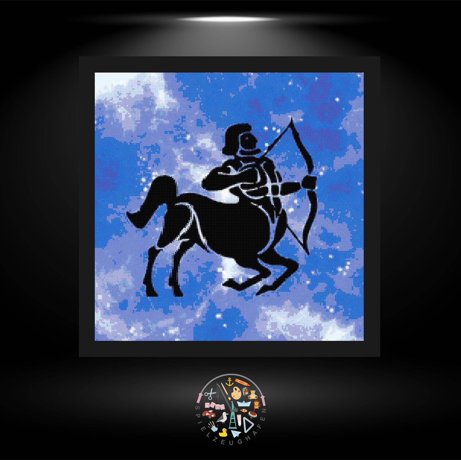 Sternzeichen Schütze Blau - Strass / Rhinestone von Spielzeughafen