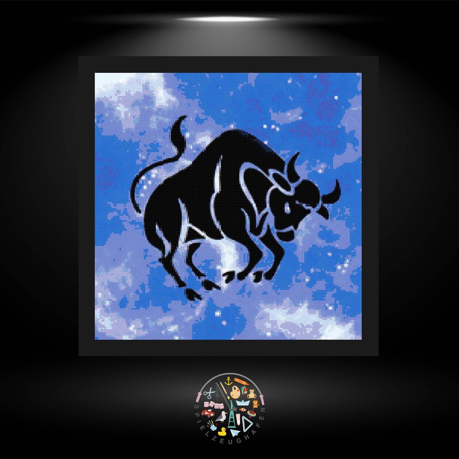 Sternzeichen Stier Blau - Strass / Rhinestone von Spielzeughafen