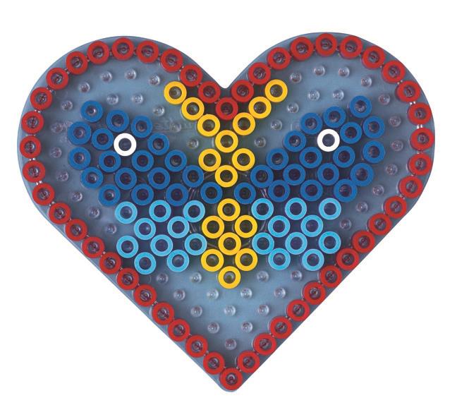 Stiftplatte für Maxi Bügelperlen, Herz von Spielzeughafen