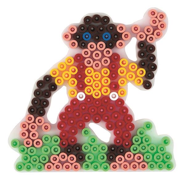 Stiftplatte für Midi Bügelperlen, Affe von Spielzeughafen