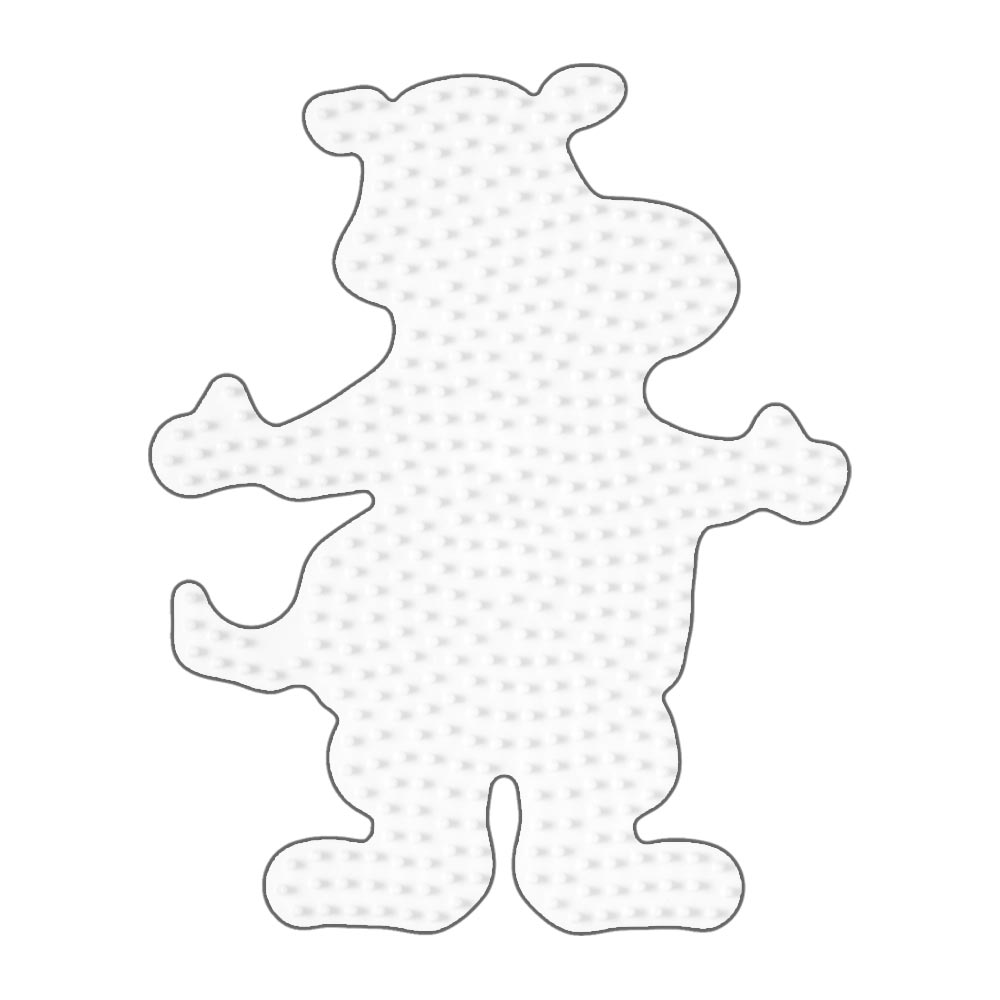 Stiftplatte für Midi Bügelperlen, Flusspferd von Spielzeughafen