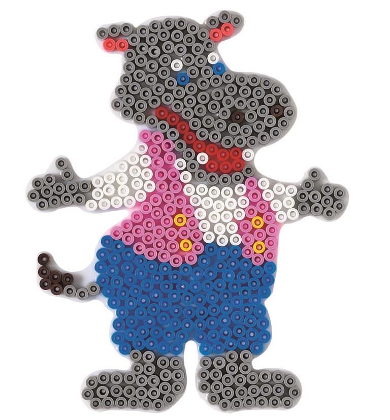 Stiftplatte für Midi Bügelperlen, Flusspferd von Spielzeughafen