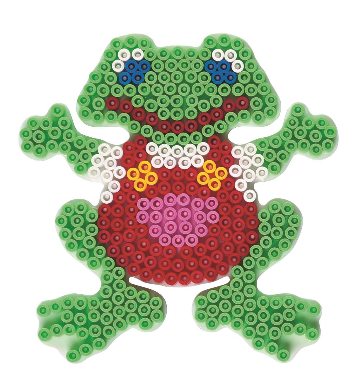 Stiftplatte für Midi Bügelperlen, Frosch von Spielzeughafen
