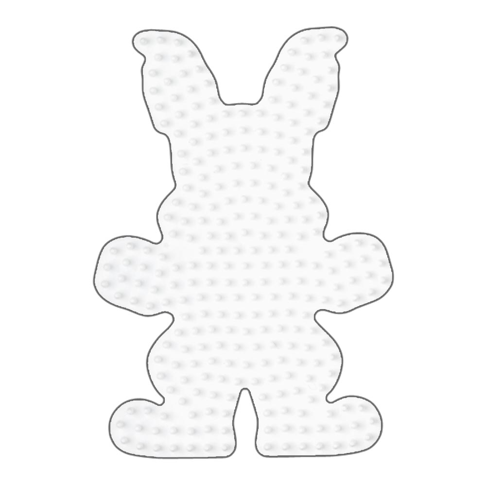 Stiftplatte für Midi Bügelperlen, Hase von Spielzeughafen