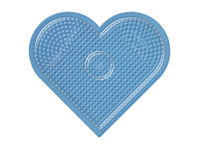 Stiftplatte für Midi Bügelperlen, Herz (groß) Transparent von Spielzeughafen
