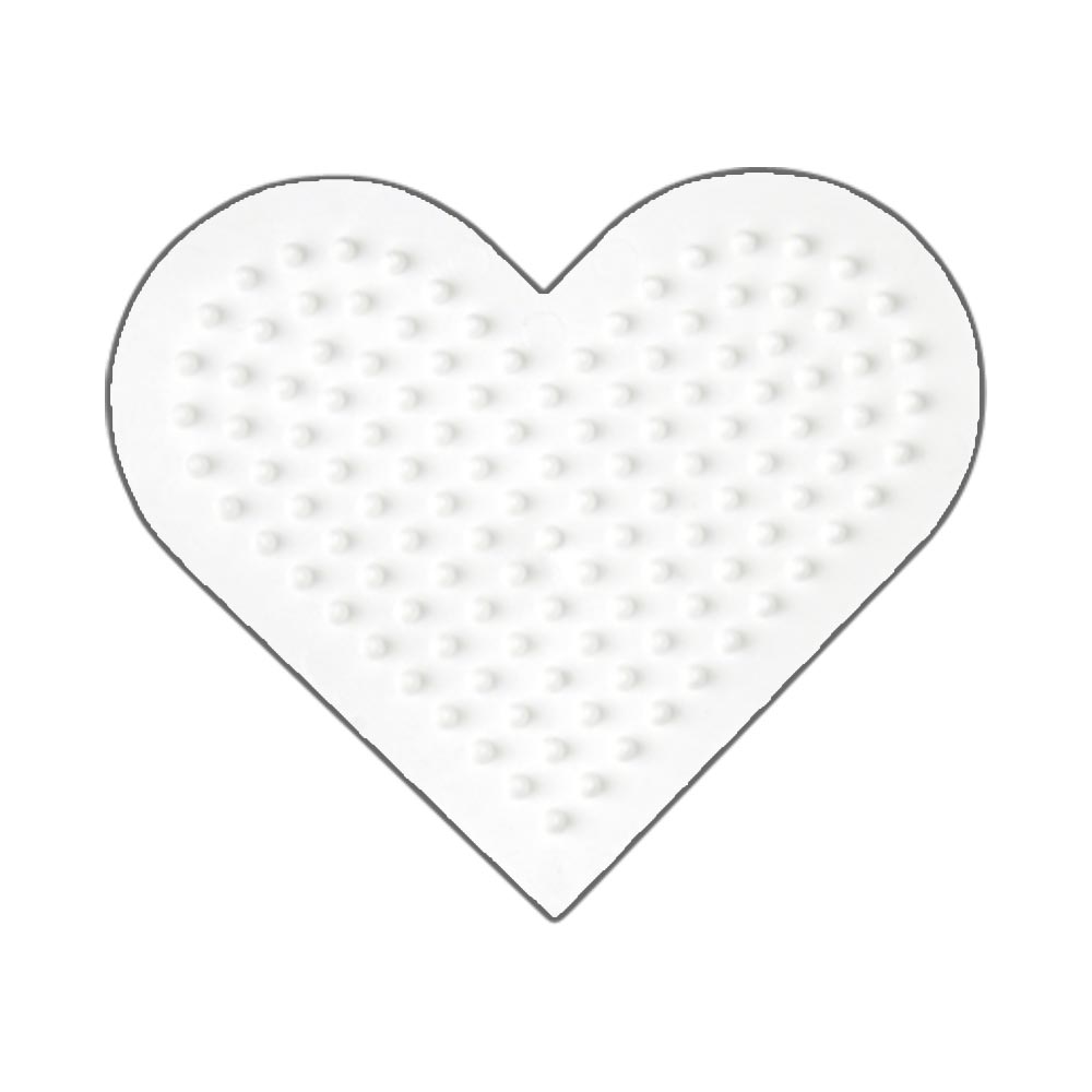 Stiftplatte für Midi Bügelperlen, Herz klein von Spielzeughafen