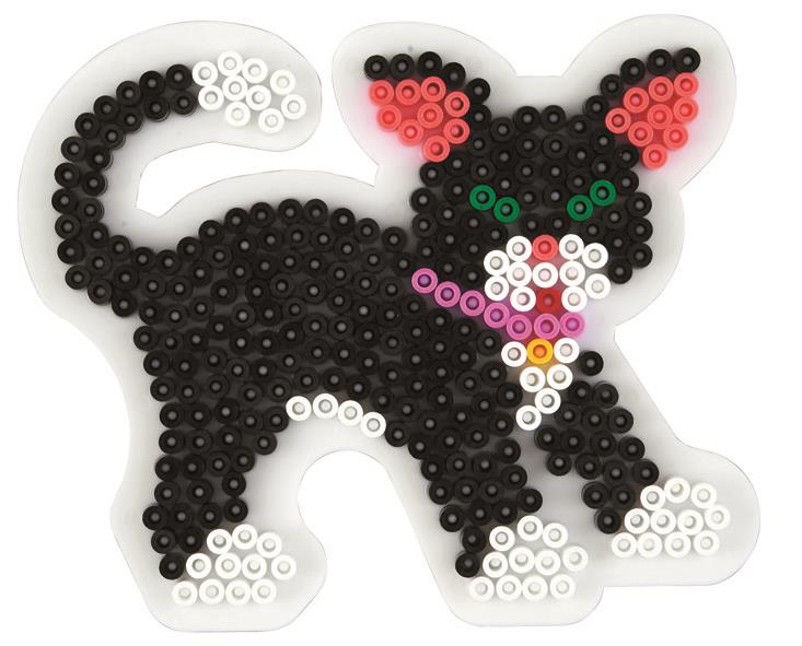 Stiftplatte für Midi Bügelperlen, Katze von Spielzeughafen