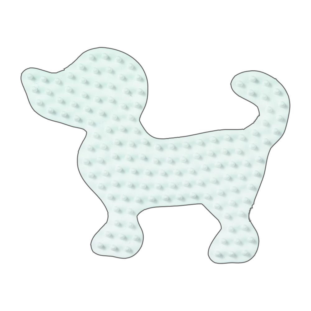 Stiftplatte für Midi Bügelperlen, kleiner Hund von Spielzeughafen