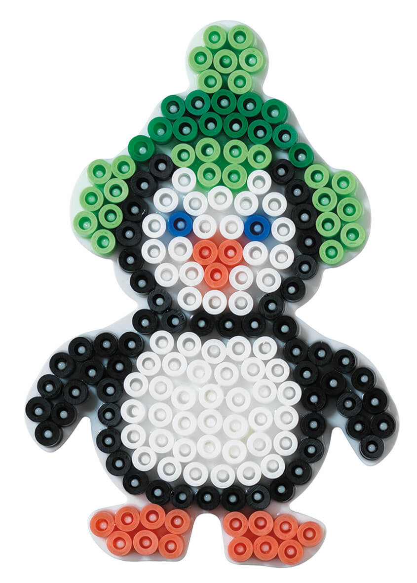 Stiftplatte für Midi Bügelperlen, kleiner Pinguin von Spielzeughafen