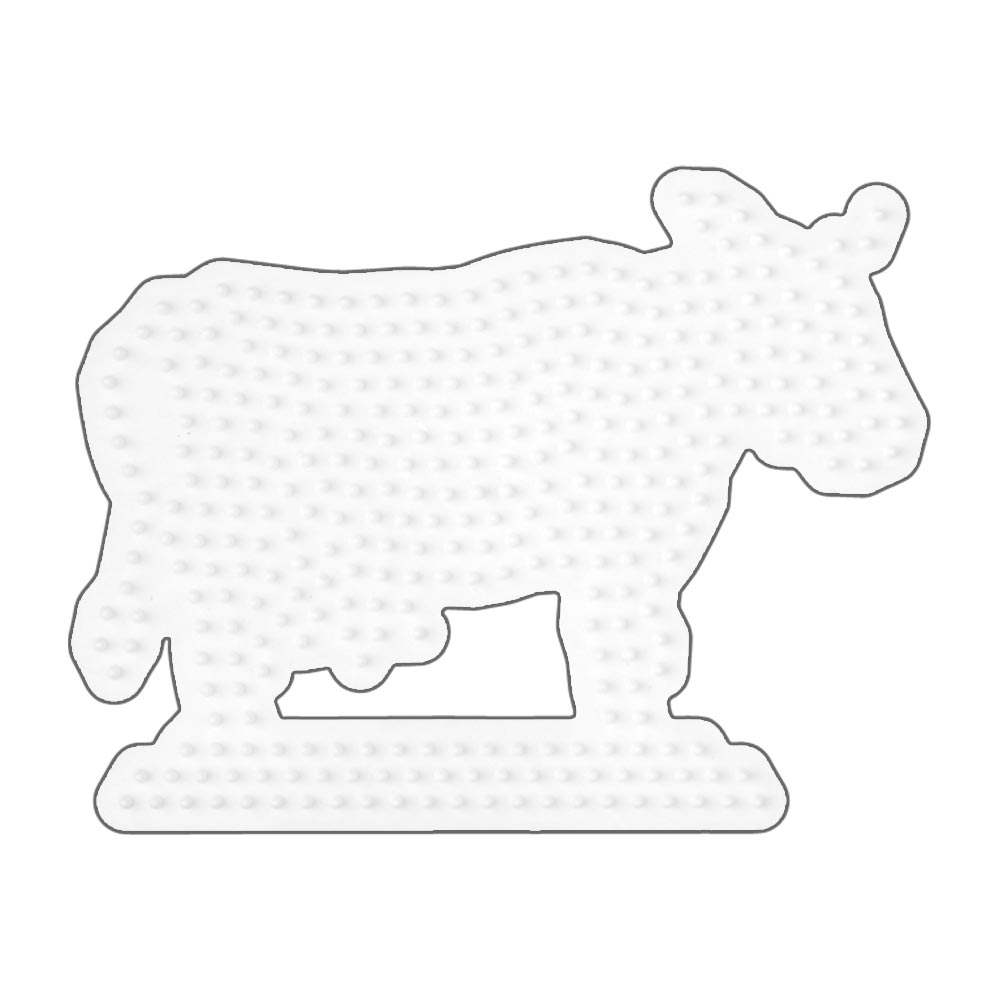 Stiftplatte für Midi Bügelperlen, Kuh von Spielzeughafen