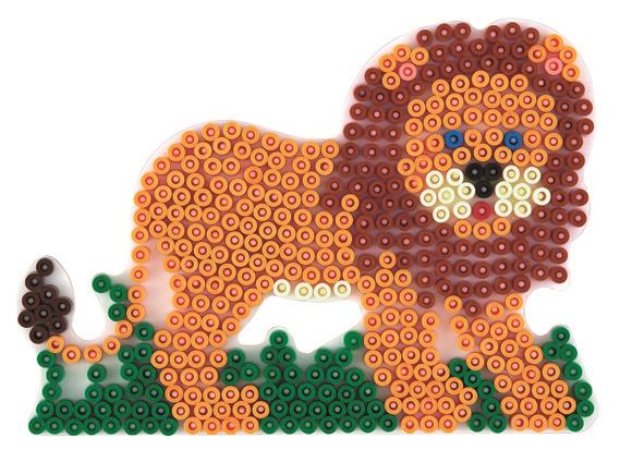 Stiftplatte für Midi Bügelperlen, Löwe von Spielzeughafen