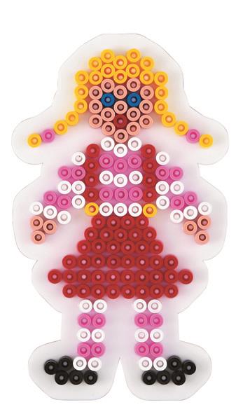 Stiftplatte für Midi Bügelperlen, Mädchen von Spielzeughafen