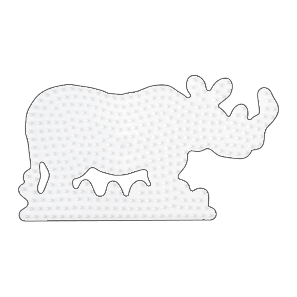 Stiftplatte für Midi Bügelperlen, Nashorn von Spielzeughafen