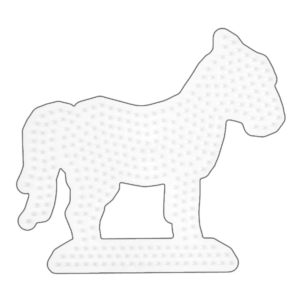 Stiftplatte für Midi Bügelperlen, Pferd von Spielzeughafen