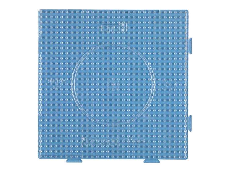 Stiftplatte für Midi Bügelperlen, Quadrat transparent (erweiterbar) von Spielzeughafen