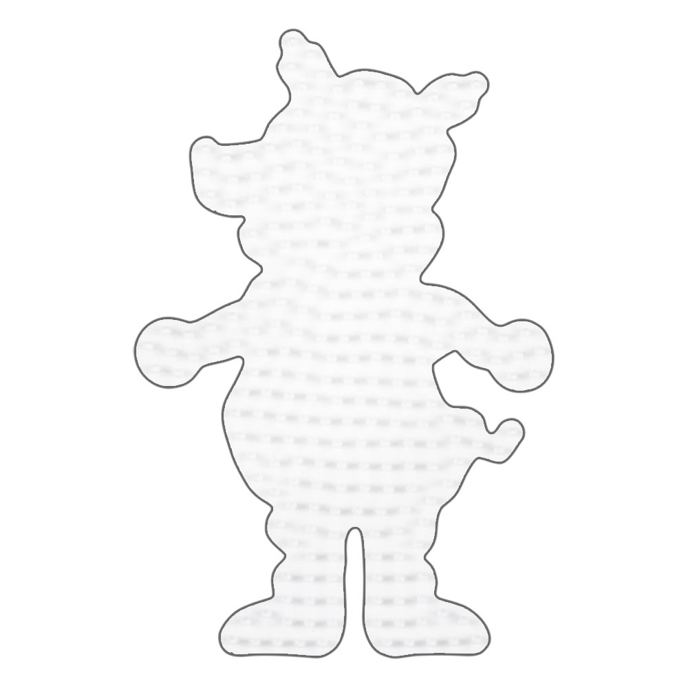 Stiftplatte für Midi Bügelperlen, Schwein von Spielzeughafen