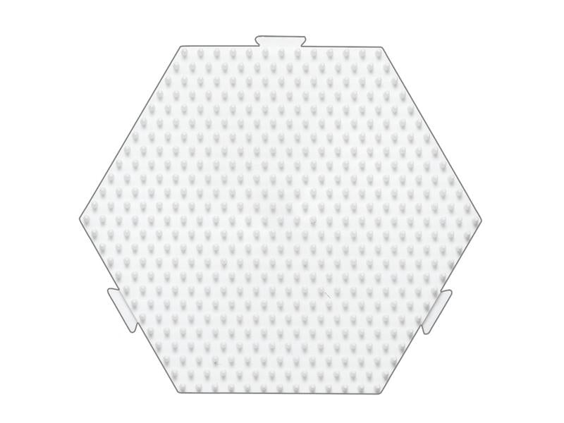 Stiftplatte für Midi Bügelperlen, Sechseck erweiterbar von Spielzeughafen