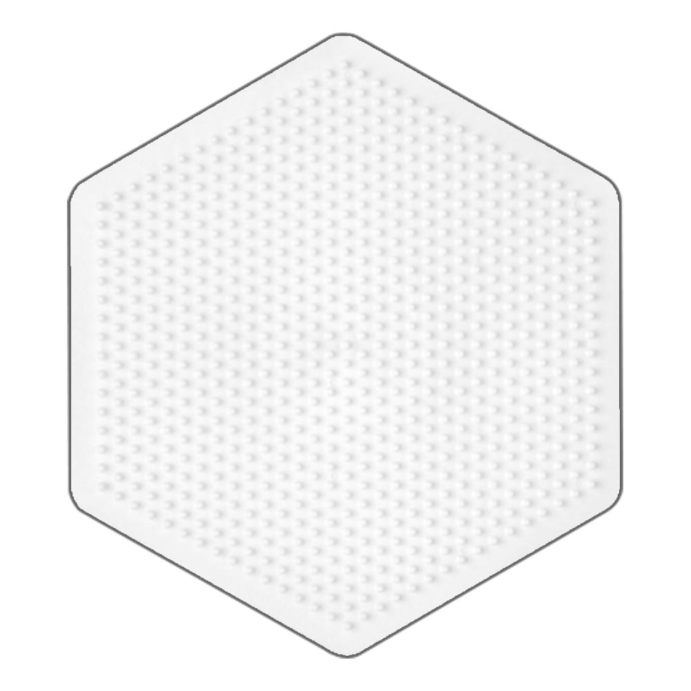 Stiftplatte für Midi Bügelperlen, Sechseck groß von Spielzeughafen