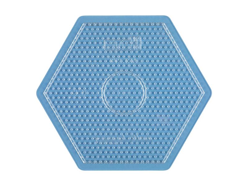 Stiftplatte für Midi Bügelperlen, Sechseck (groß) Transparent von Spielzeughafen