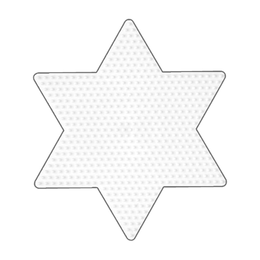 Stiftplatte für Midi Bügelperlen, Stern groß von Spielzeughafen