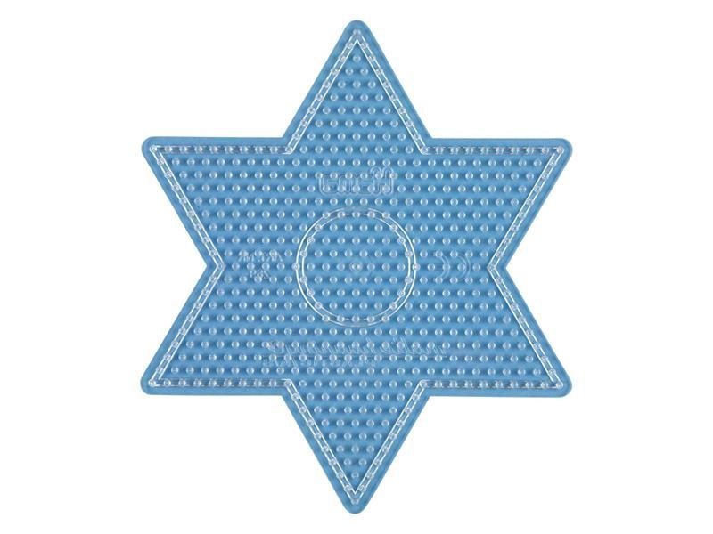Stiftplatte für Midi Bügelperlen, Stern (groß) Transparent von Spielzeughafen