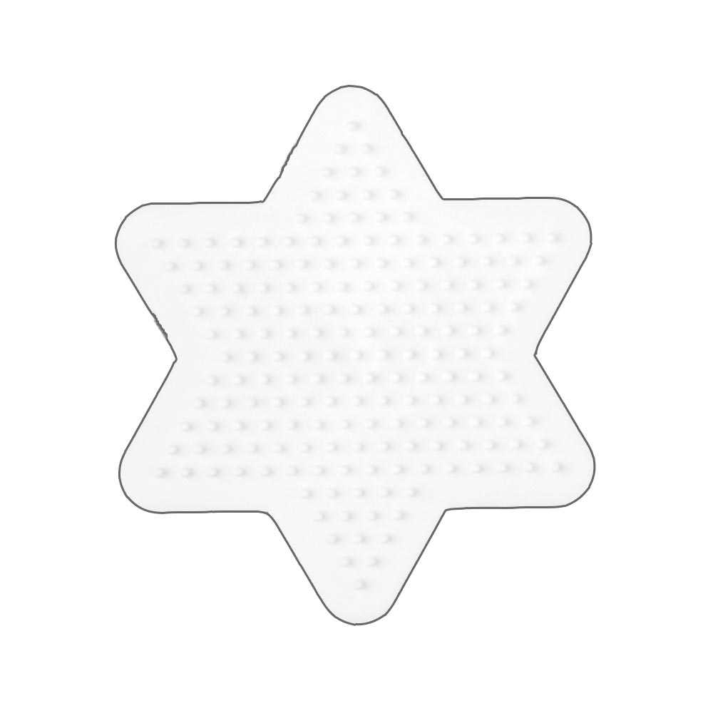 Stiftplatte für Midi Bügelperlen, Stern klein von Spielzeughafen