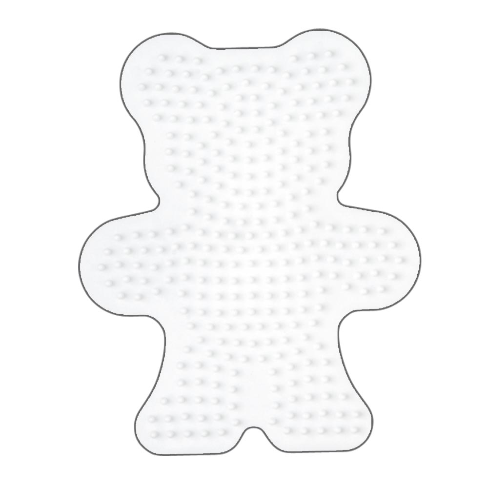 Stiftplatte für Midi Bügelperlen, Teddybär von Spielzeughafen