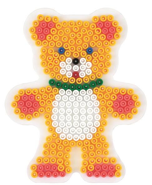 Stiftplatte für Midi Bügelperlen, Teddybär von Spielzeughafen