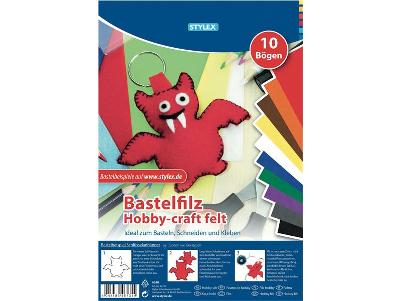 STYLEX Bastelfilz, 20x30 cm, 10 Bogen von Spielzeughafen