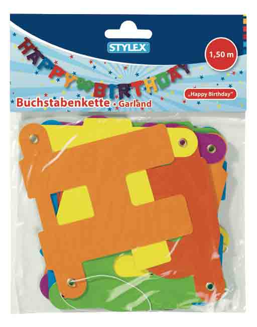 STYLEX Buchstabenkette "Happy Birthday" von Spielzeughafen