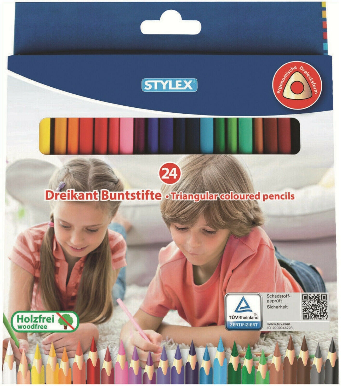 STYLEX Buntstifte, Dreikant, 24 Stück von Spielzeughafen