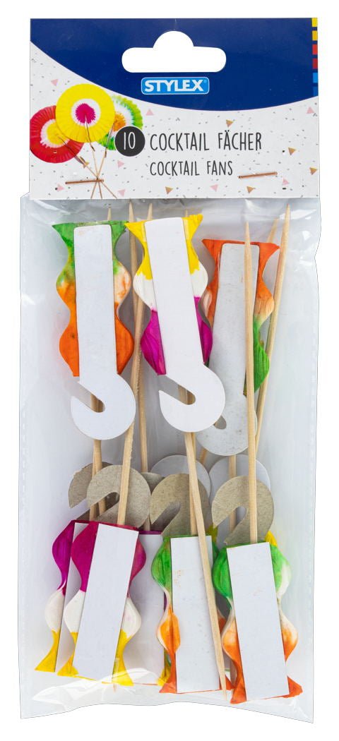 STYLEX Cocktail Fächer, 10er Beutel von Spielzeughafen