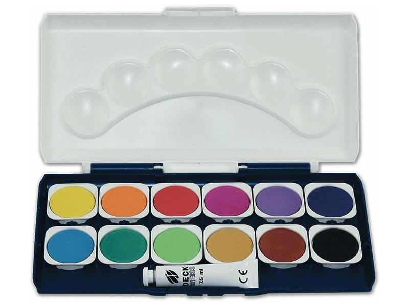 STYLEX Deckfarbkasten, 12 Farben von Spielzeughafen