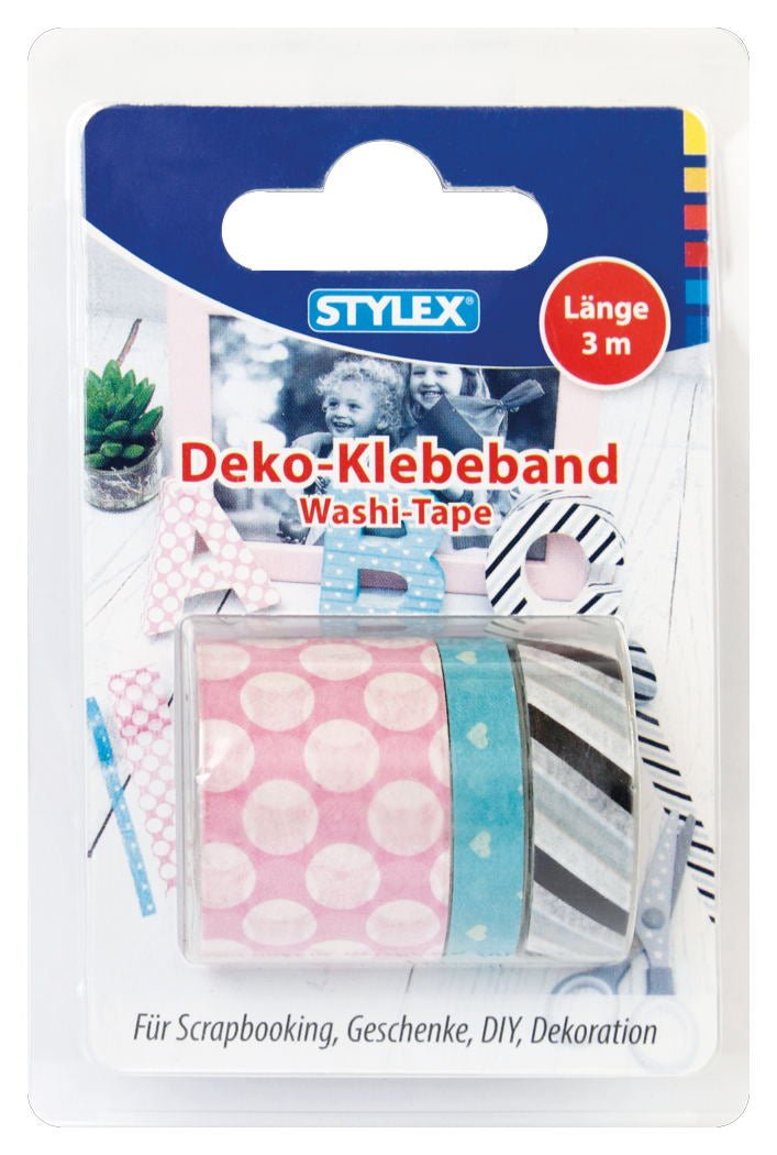 STYLEX Deko - Klebeband, 3 Rollen Washi Tape von Spielzeughafen