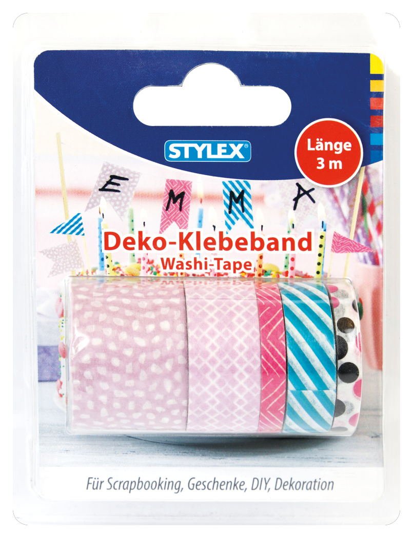 STYLEX Deko - Klebeband, 5 Rollen Washi Tape von Spielzeughafen