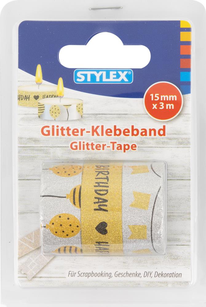 STYLEX Deko - Klebeband "Glitter", 6 Rollen Washi Tape von Spielzeughafen