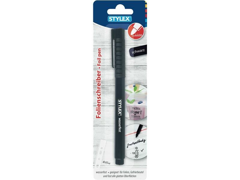 STYLEX Folienschreiber, schwarz, wasserfest von Spielzeughafen