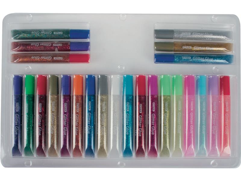 STYLEX Glitter Glue 3D, 24 Tuben von Spielzeughafen
