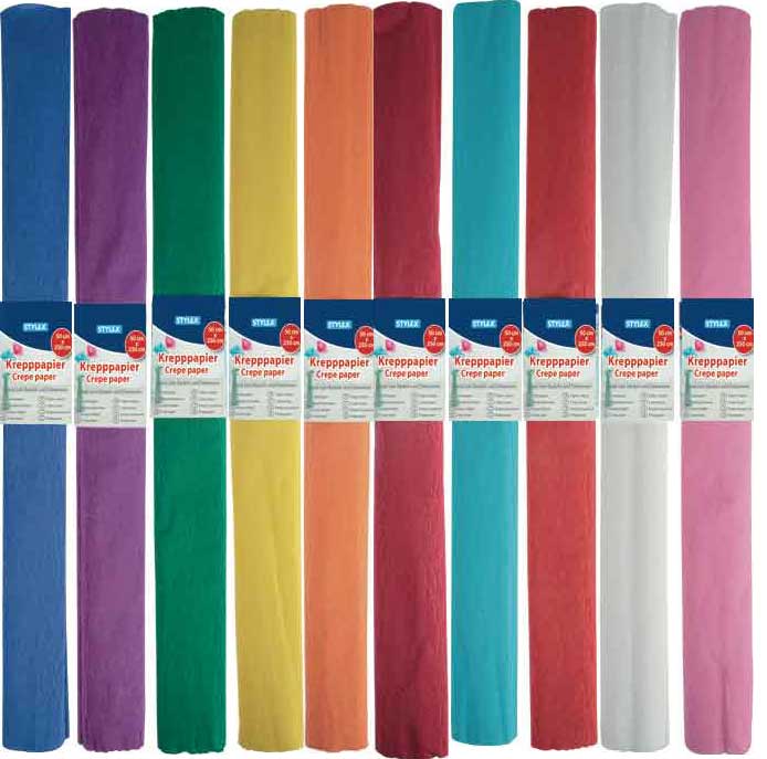 STYLEX Krepppapier, 50 cm x 2,50 m von Spielzeughafen