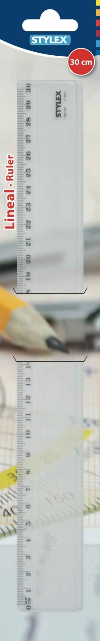 STYLEX Lineal, Kunststoff, transparent, 30 cm von Spielzeughafen