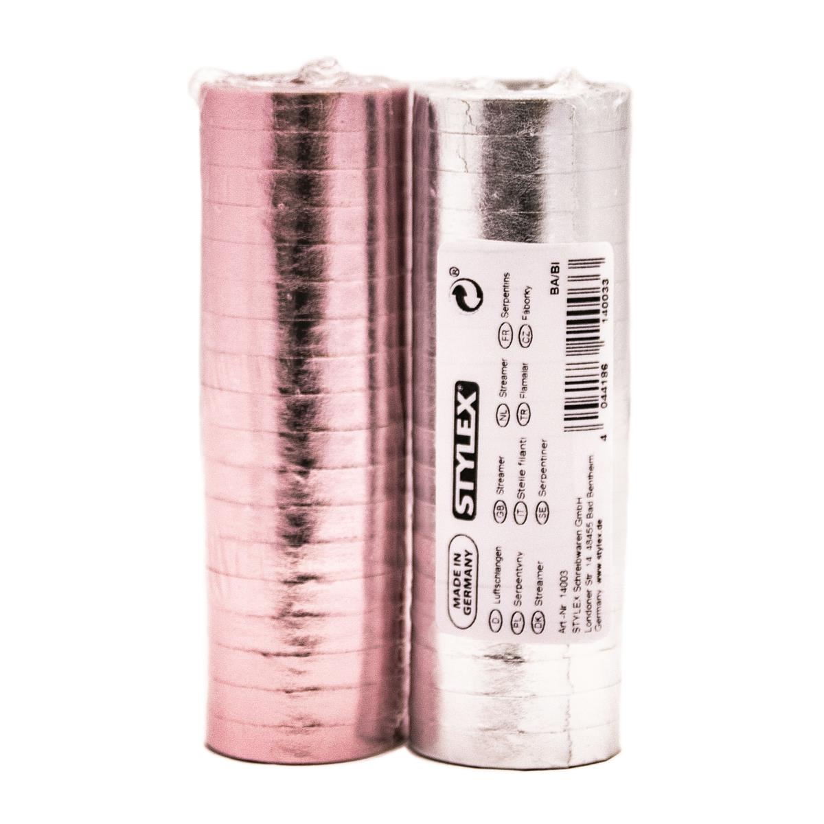 STYLEX Luftschlangen Roségold / Silber von Spielzeughafen