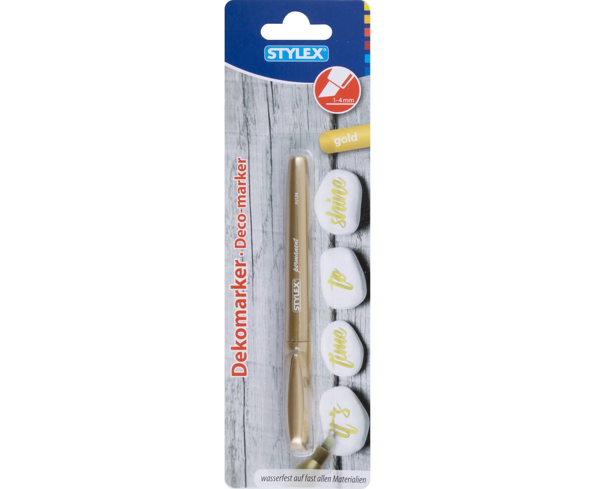 STYLEX Permanentmarker, Gold, wasserfest von Spielzeughafen