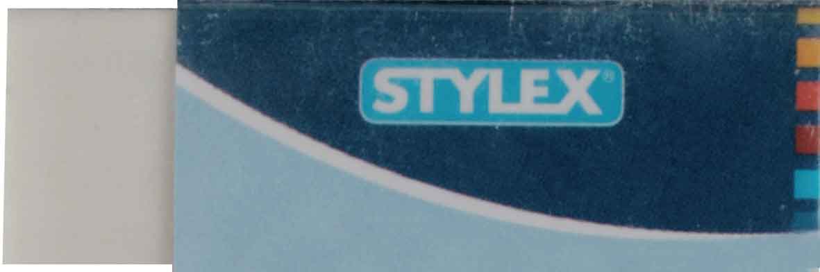 STYLEX Radiergummi, weiß, mit Pappbanderole von Spielzeughafen