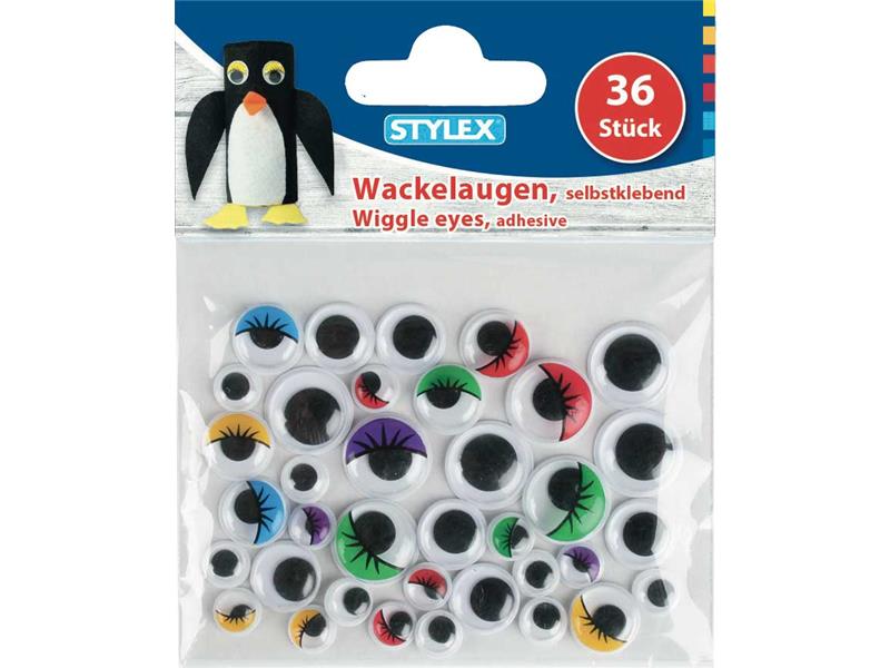 STYLEX Wackelaugen, selbstklebend, 36 Stk von Spielzeughafen